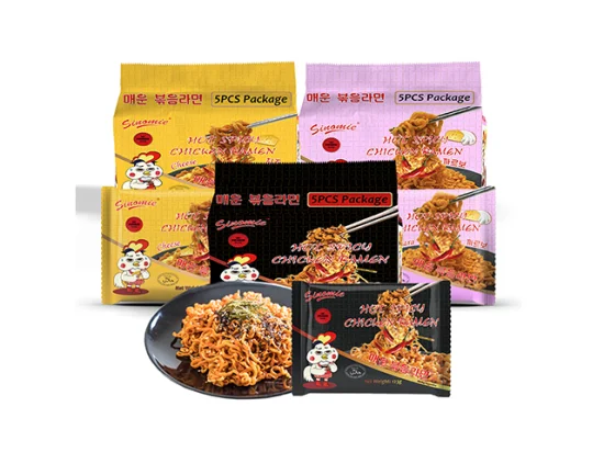 Chinesisches, scharfes, würziges Hühnchenaroma, koreanisches Ramen-Fast-Food, sofort ähnlicher Geschmack wie koreanische Markennudeln